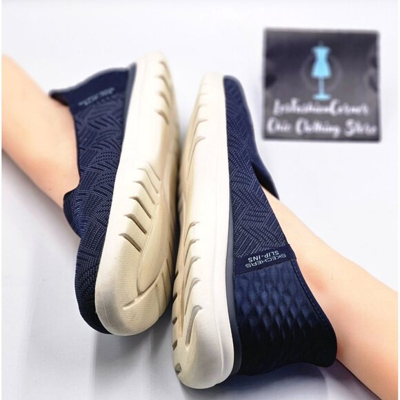 Skechers Women's Navy Blue Performance On-The-Go Flex Slip-On Shoes Sz 11 2516 - Picture 12 of 15